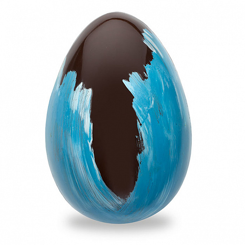 Яйцо с синим орнаментом шоколад горький 300г