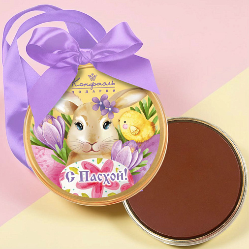 "С Пасхой" медаль молочный шоколад 70г
