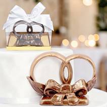 "Свадебные кольца" скульптура молочный шоколад