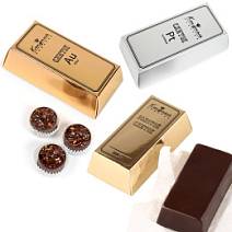 Слиток золото/платина с конфетами и шоколадом в ассортименте