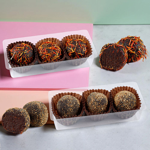 Финиковый трюфель сафлор, кофе и цедра апельсина 100г