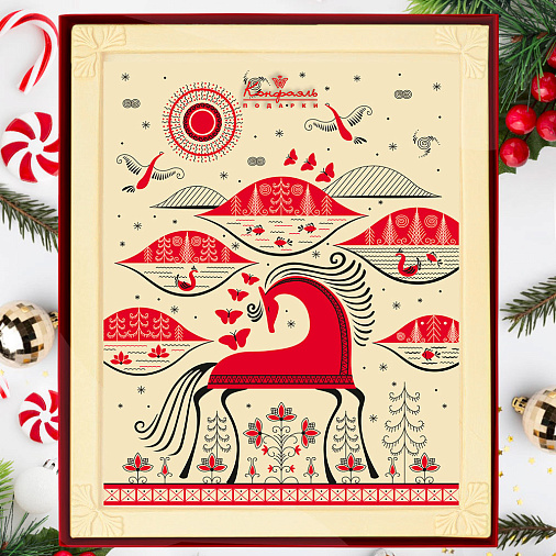 Новогодняя картина белый шоколад 1100г