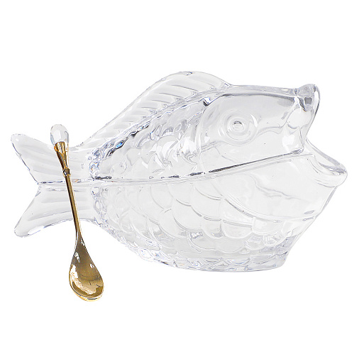 Икорница с ложкой 16*10см